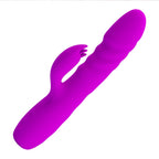 Party Up BOB Thrusting Vibe - Purple - Purple 25 cm USB Rechargeable Thrusting Rabbit Vibrator