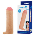 Party Up OWEN 1 Inch Extender Sleeve - Flesh 1 Inch Penis Extender Sleeve with Ball Strap - Hush Store Sydney 