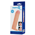 Party Up OWEN 1 Inch Extender Sleeve - Flesh 1 Inch Penis Extender Sleeve with Ball Strap - Hush Store Sydney 