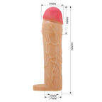 Party Up PATRICK 2 Inch Extender Sleeve - Flesh 2 Inch Penis Extender Sleeve with Ball Strap - Hush Store Sydney 