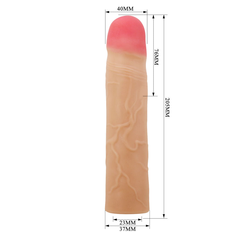 Party Up PHILIP 3 Inch Extender Sleeve - Flesh 3 Inch Penis Extender Sleeve