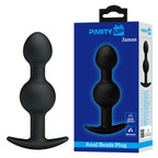 Party Up JAMES Anal Bead Plug - Black 10.4 cm Beaded Butt Plug