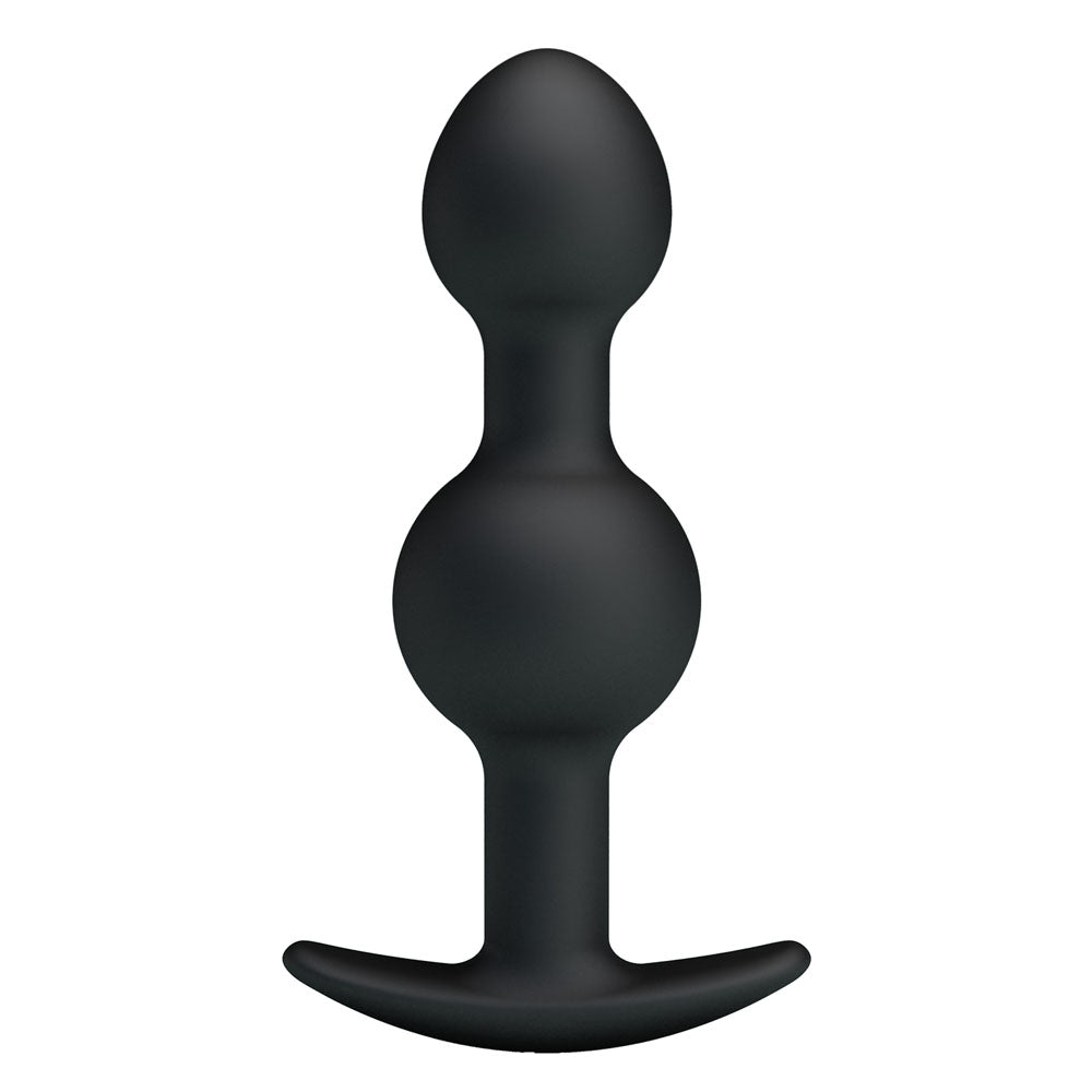 Party Up JAMES Anal Bead Plug - Black 10.4 cm Beaded Butt Plug