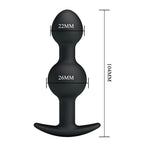 Party Up JAMES Anal Bead Plug - Black 10.4 cm Beaded Butt Plug