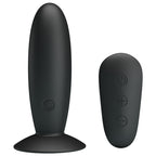 MR PLAY Remote Control Vibrating Anal Plug - Black USB Rechargeable Vibrating Butt Plug with Wireless Remote