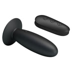 MR PLAY Remote Control Vibrating Anal Plug - Black USB Rechargeable Vibrating Butt Plug with Wireless Remote