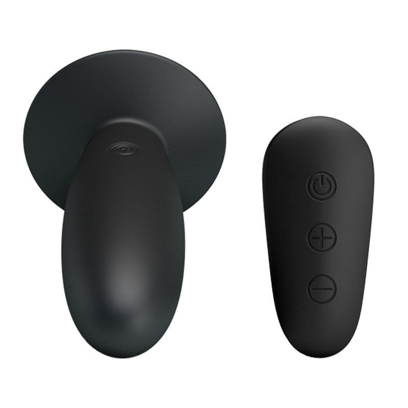 MR PLAY Remote Control Vibrating Anal Plug - Black USB Rechargeable Vibrating Butt Plug with Wireless Remote