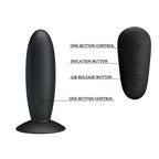 MR PLAY Remote Control Vibrating Anal Plug - Black USB Rechargeable Vibrating Butt Plug with Wireless Remote