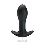 Party Up KEITH Vibrating Plug - Black 10.5 cm USB Rechargeable Vibrating Butt Plug