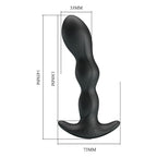 Party Up JIM Vibrating Plug - Black 14.5 cm USB Rechargeable Vibrating Butt Plug