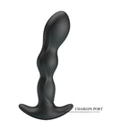 Party Up JIM Vibrating Plug - Black 14.5 cm USB Rechargeable Vibrating Butt Plug