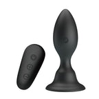 MR PLAY Vibrating Anal Plug - Black 10.8 cm USB Rechargeable Vibrating Butt Plug with Remote
