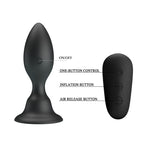 MR PLAY Vibrating Anal Plug - Black 10.8 cm USB Rechargeable Vibrating Butt Plug with Remote
