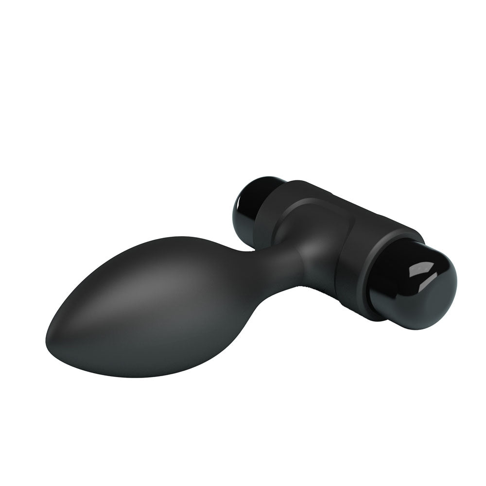 Party Up KEN Vibrating Butt Plug - Black 8.6 cm Vibrating Butt Plug - Hush Store Sydney 