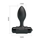 Party Up KEN Vibrating Butt Plug - Black 8.6 cm Vibrating Butt Plug - Hush Store Sydney 