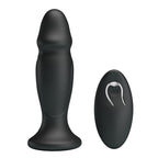 MR PLAY Powerful Vibrating Anal Plug - Black 12.4 cm USB Rechargeable Vibrating Anal Plug with Remote