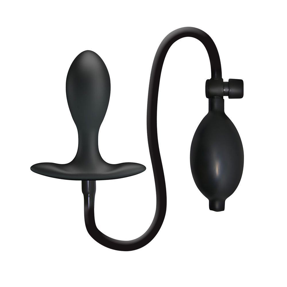 Party Up KEVIN Inflatable Butt Plug - Black 9.1 cm Inflatable Butt Plug - Hush Store Sydney 