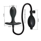 Party Up KEVIN Inflatable Butt Plug - Black 9.1 cm Inflatable Butt Plug - Hush Store Sydney 