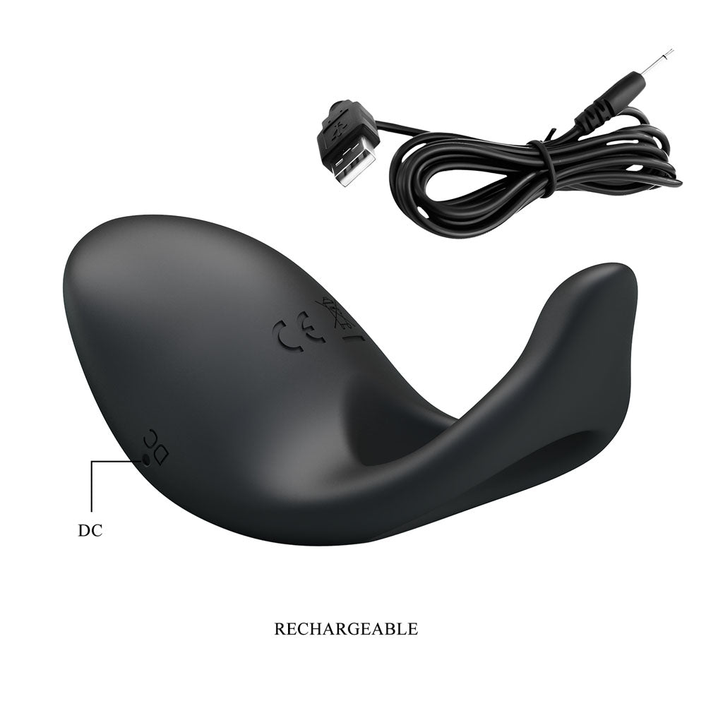 Party Up KING Rechargeable Cock Ring - Black USB Rechargeable Cock Ring - Hush Store Sydney 