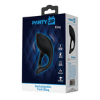 Party Up KING Rechargeable Cock Ring - Black USB Rechargeable Cock Ring - Hush Store Sydney 