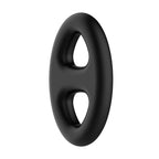 CRAZY BULL Oval Cock & Ball Ring - Black Cock & Ball Ring