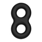 CRAZY BULL Double Donut Cock & Ball Ring - Black Cock & Ball Ring