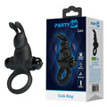 Party Up LARRY Vibrating Cock Ring - Black Vibrating Cock Ring - Hush Store Sydney 