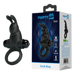 Party Up LARRY Vibrating Cock Ring - Black Vibrating Cock Ring - Hush Store Sydney 