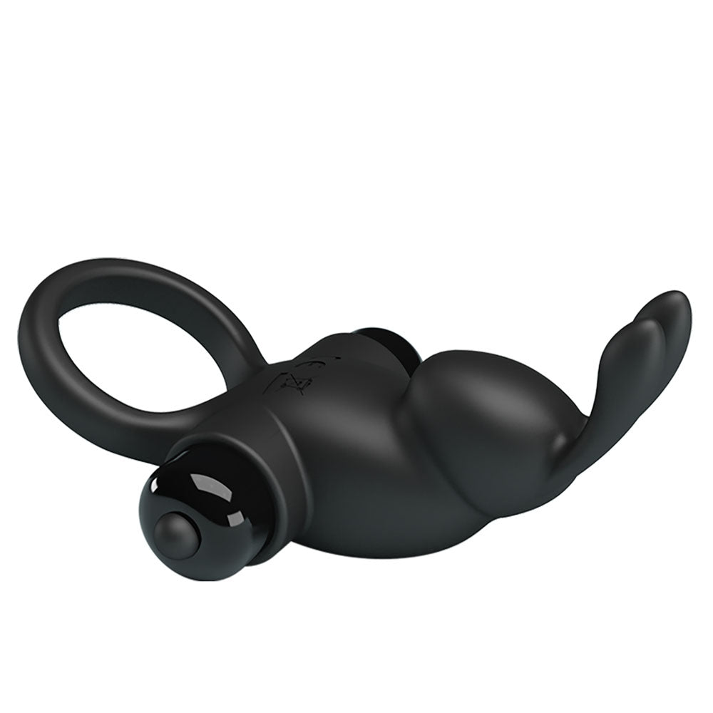 Party Up LARRY Vibrating Cock Ring - Black Vibrating Cock Ring - Hush Store Sydney 