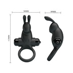 Party Up LARRY Vibrating Cock Ring - Black Vibrating Cock Ring - Hush Store Sydney 