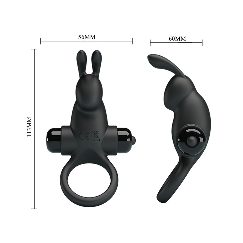 Party Up LARRY Vibrating Cock Ring - Black Vibrating Cock Ring - Hush Store Sydney 
