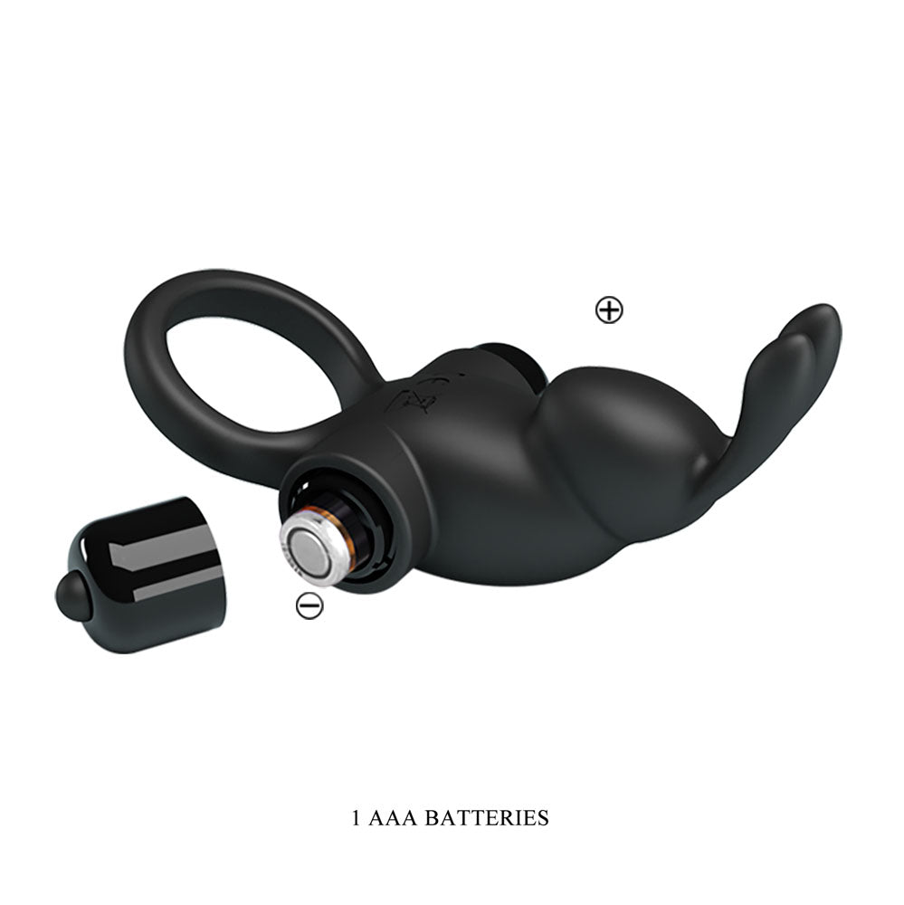 Party Up LARRY Vibrating Cock Ring - Black Vibrating Cock Ring - Hush Store Sydney 