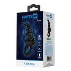 Party Up LARRY Vibrating Cock Ring - Black Vibrating Cock Ring - Hush Store Sydney 