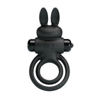 Party Up LAWRENCE Vibrating Cock Ring - Black Vibrating Cock & Balls Ring - Hush Store Sydney 