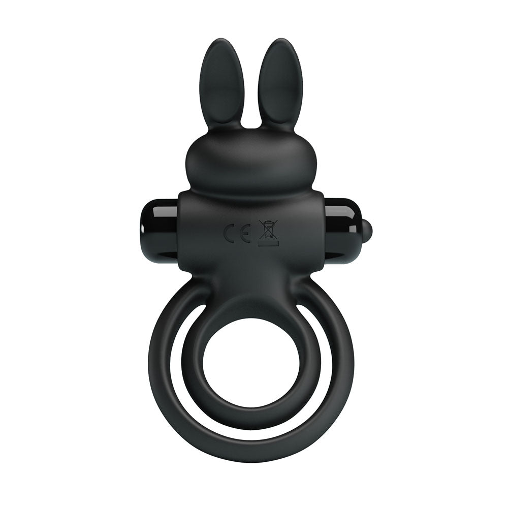 Party Up LAWRENCE Vibrating Cock Ring - Black Vibrating Cock & Balls Ring - Hush Store Sydney 