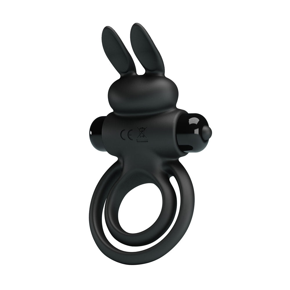 Party Up LAWRENCE Vibrating Cock Ring - Black Vibrating Cock & Balls Ring - Hush Store Sydney 