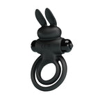 Party Up LAWRENCE Vibrating Cock Ring - Black Vibrating Cock & Balls Ring - Hush Store Sydney 