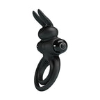 Party Up LAWRENCE Vibrating Cock Ring - Black Vibrating Cock & Balls Ring - Hush Store Sydney 