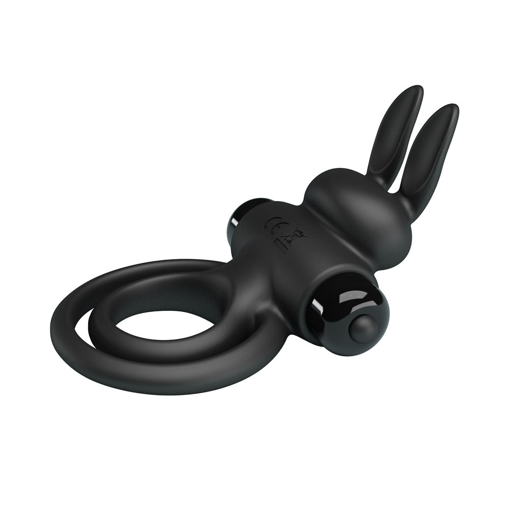 Party Up LAWRENCE Vibrating Cock Ring - Black Vibrating Cock & Balls Ring - Hush Store Sydney 