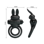 Party Up LAWRENCE Vibrating Cock Ring - Black Vibrating Cock & Balls Ring - Hush Store Sydney 