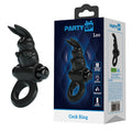 Party Up LEO Vibrating Cock Ring - Black Vibrating Cock Ring - Hush Store Sydney 