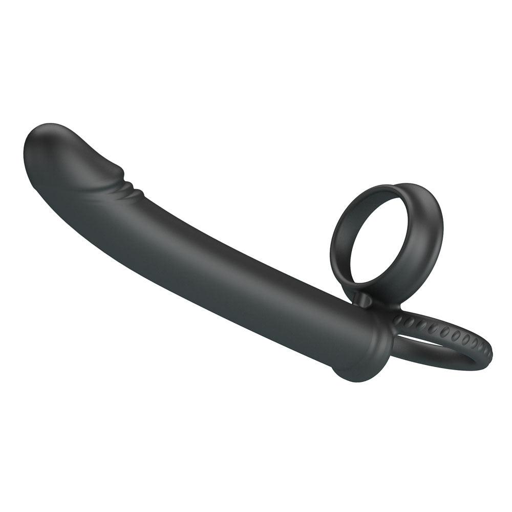 Party Up MARTIN Double Penetrator - Black Cock & Ball Rings with Double Penetrator