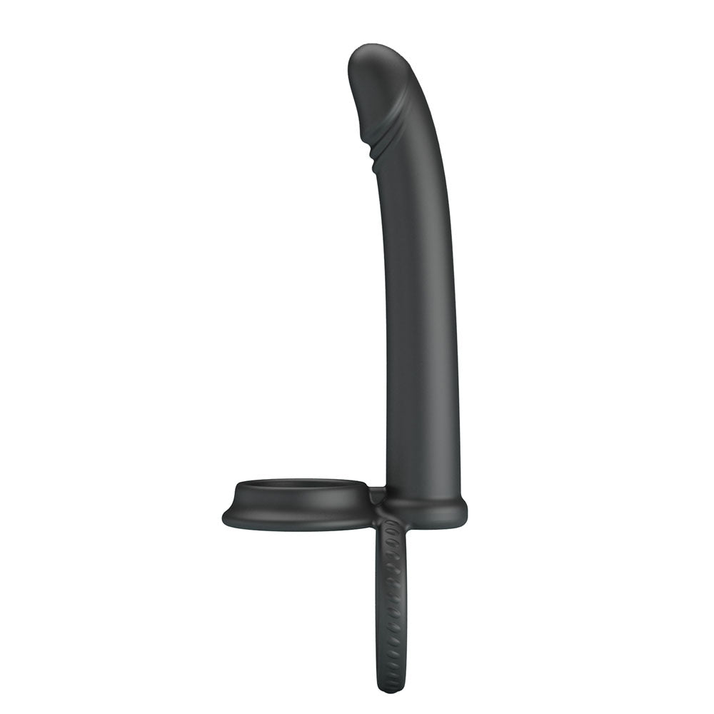 Party Up MARTIN Double Penetrator - Black Cock & Ball Rings with Double Penetrator