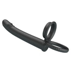 Party Up MARTIN Double Penetrator - Black Cock & Ball Rings with Double Penetrator