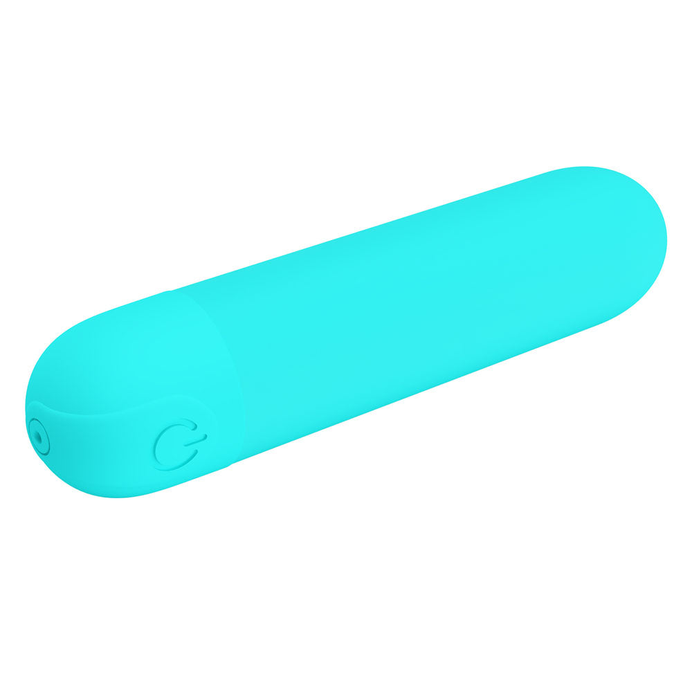 Party Up HARRY Mini Bullet - Teal - Teal 8 cm USB Rechargeable Bullet - Hush Store Sydney 