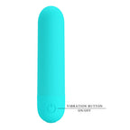 Party Up HARRY Mini Bullet - Teal - Teal 8 cm USB Rechargeable Bullet - Hush Store Sydney 