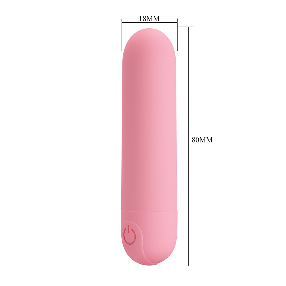 Party Up HENRY Mini Bullet - Pink - Pink 8 cm USB Rechargeable Bullet - Hush Store Sydney 