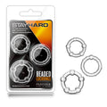 Stay Hard Beaded Cockrings - Clear Cock Rings - Set of 3 Sizes - Hush Store Sydney 