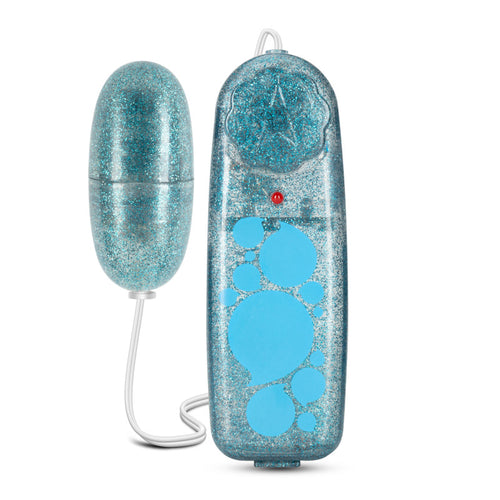 B Yours Glitter Power Bullet - Blue - Glitter Blue 5.5 cm Bullet - Hush Store Sydney 