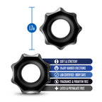 Stay Hard Nutz - Black Cock Rings - Set of 2 - Hush Store Sydney 